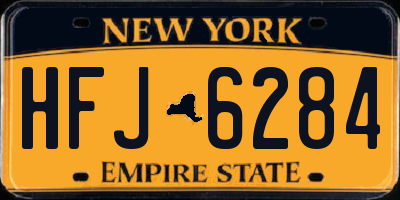 NY license plate HFJ6284