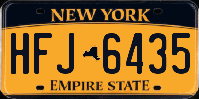 NY license plate HFJ6435