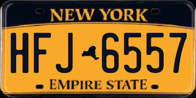 NY license plate HFJ6557