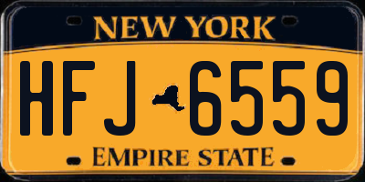 NY license plate HFJ6559