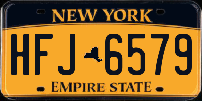 NY license plate HFJ6579