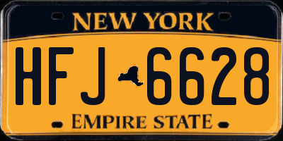 NY license plate HFJ6628