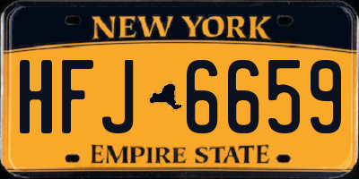 NY license plate HFJ6659