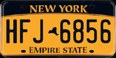 NY license plate HFJ6856