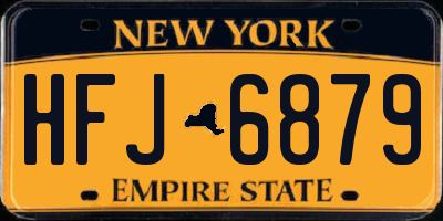 NY license plate HFJ6879