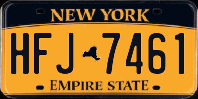 NY license plate HFJ7461