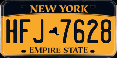 NY license plate HFJ7628