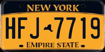 NY license plate HFJ7719