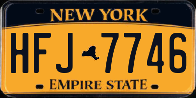 NY license plate HFJ7746