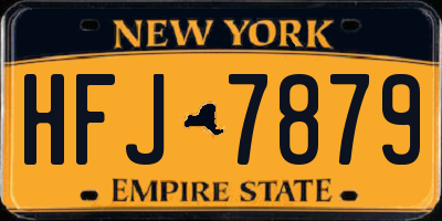 NY license plate HFJ7879
