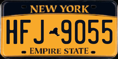 NY license plate HFJ9055