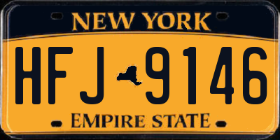 NY license plate HFJ9146