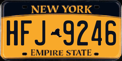 NY license plate HFJ9246