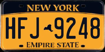 NY license plate HFJ9248