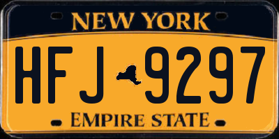 NY license plate HFJ9297