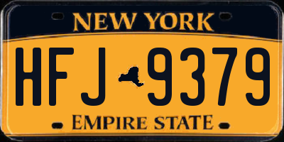 NY license plate HFJ9379