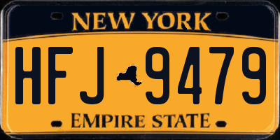 NY license plate HFJ9479