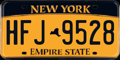 NY license plate HFJ9528