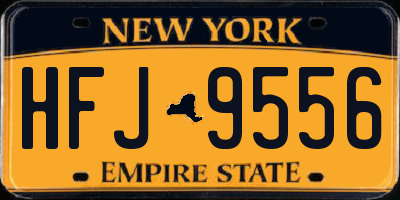 NY license plate HFJ9556