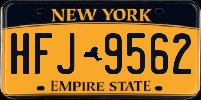 NY license plate HFJ9562