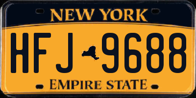 NY license plate HFJ9688