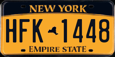 NY license plate HFK1448
