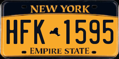 NY license plate HFK1595