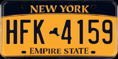 NY license plate HFK4159