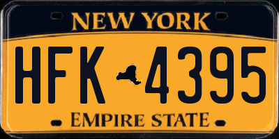 NY license plate HFK4395