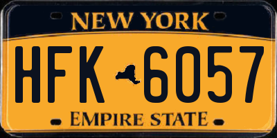 NY license plate HFK6057