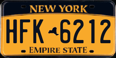 NY license plate HFK6212