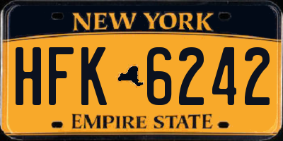 NY license plate HFK6242