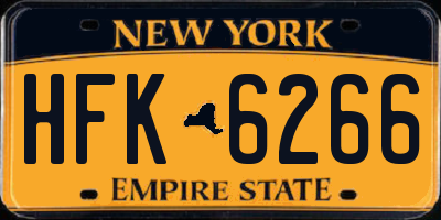 NY license plate HFK6266