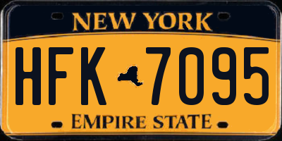 NY license plate HFK7095