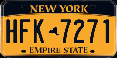 NY license plate HFK7271