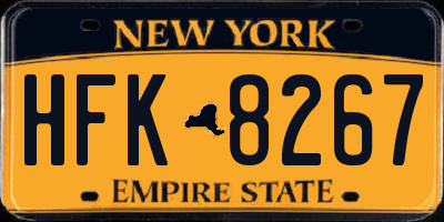 NY license plate HFK8267