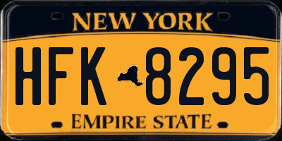NY license plate HFK8295