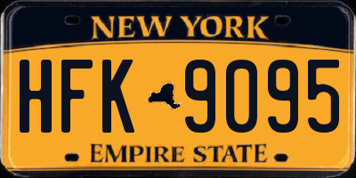 NY license plate HFK9095