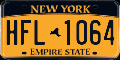 NY license plate HFL1064