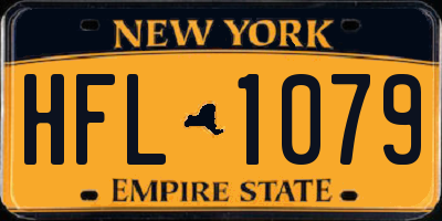 NY license plate HFL1079