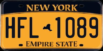 NY license plate HFL1089