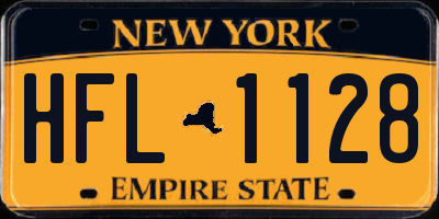 NY license plate HFL1128