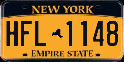 NY license plate HFL1148