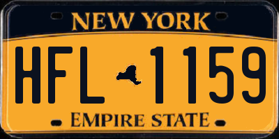 NY license plate HFL1159