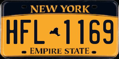 NY license plate HFL1169