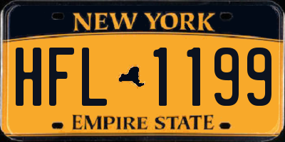 NY license plate HFL1199