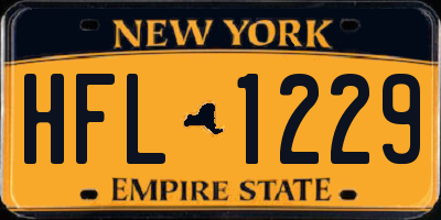 NY license plate HFL1229