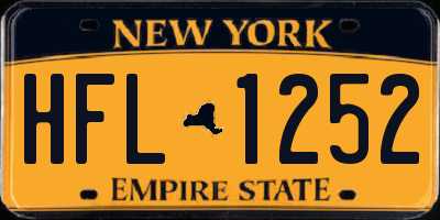 NY license plate HFL1252
