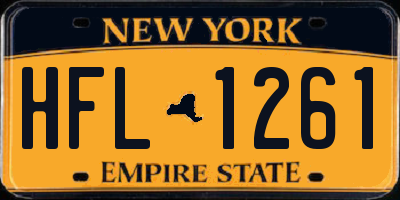 NY license plate HFL1261