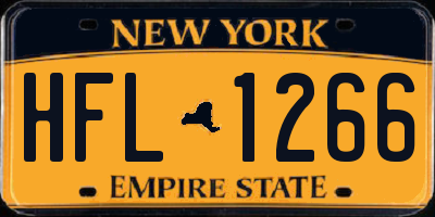 NY license plate HFL1266